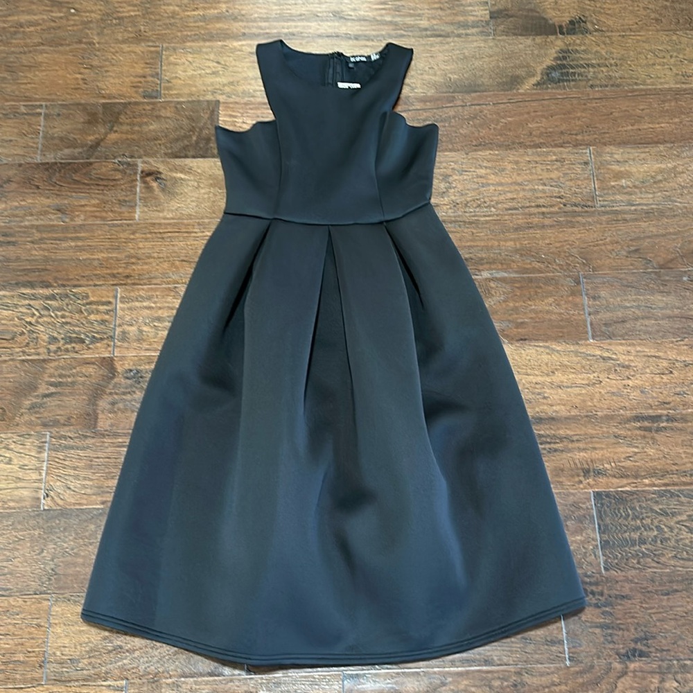 Boohoo Black Scuba Midi Dress